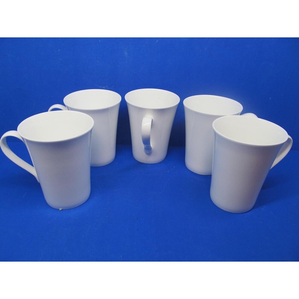 Mikasa Lucerne White 4 3/8" Mugs Set Of 5